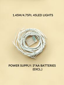 1 Stück 4,75ft 45-LED warmweiße Birkenzweig-Lichterkette, batteriebetriebene dekorative Beleuchtung für Zuhause, Wohnzimmer, Schlafzimmer, Blumenkranz, Lichterkette für Weihnachten, Thanksgiving, Halloween