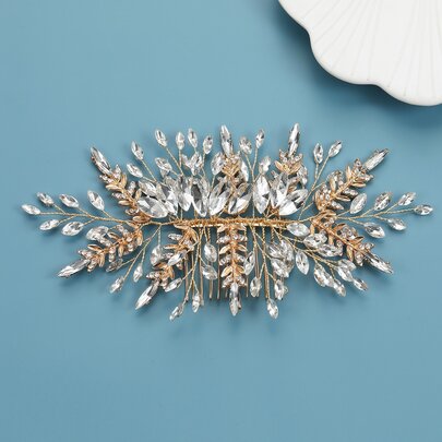 Rhinestone Decor Bridal Hair Comb