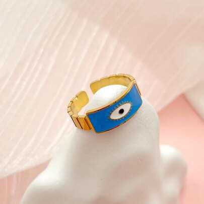 Eye Decor Cuff Ring