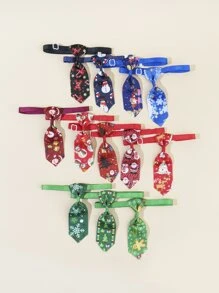 件隨機顏色聖誕主題寵物領帶 - 彩色 - 查看 1