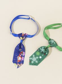 件隨機顏色聖誕主題寵物領帶 - 彩色 - 查看 3