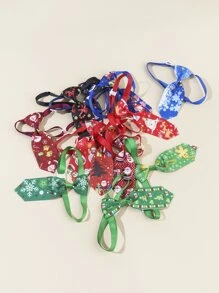 件隨機顏色聖誕主題寵物領帶 - 彩色 - 查看 5