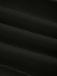 SHEIN EZwear Solid Slant Pocket Joggers - Black - View 3