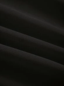 SHEIN EZwear Solid Slant Pocket Joggers - Black - View 5