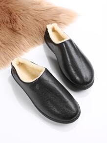 Thermal Lined Bedroom Slippers - Black - View 3