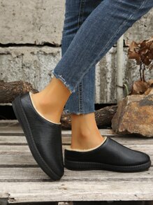 Thermal Lined Bedroom Slippers - Black - View 7