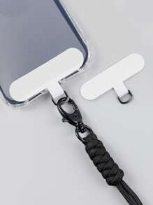 1pc Phone Lanyard Fixing Clip Card - White - View 1