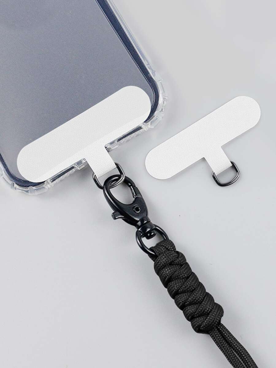 1pc Phone Lanyard Fixing Clip Card - White - View 1