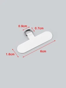 1pc Phone Lanyard Fixing Clip Card - White - View 3