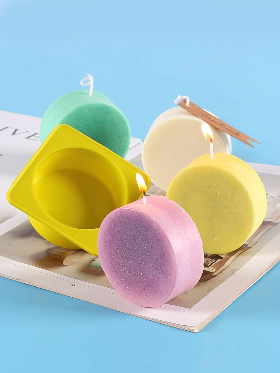 Khuôn silicone thiết kế tròn 1pc - Màu vàng - Xem 1