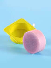 Khuôn silicone thiết kế tròn 1pc - Màu vàng - Xem 3