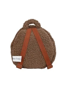 Metoo/Tiramitu Niños Mochila con dibujos animados rinoceronte de peluche novedad - Marrón Chocolate - Ver 3