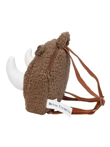 Metoo/Tiramitu Niños Mochila con dibujos animados rinoceronte de peluche novedad - Marrón Chocolate - Ver 2