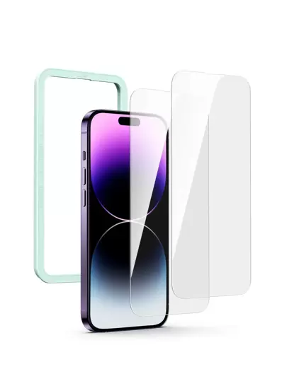 UGREEN 2PCS HD Screen Protector Full Cover Film Tempered Glass Compatible With IPhone 14 13 Gift For Birthday, Family, Friends Phone Screen Protector, Phone Accessories Waterproof Shockproof Anti-Fall Anti-Fall Scratch Resistant Anti-Fingerprint