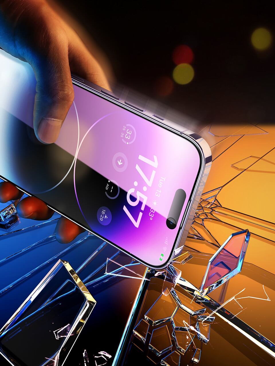 UGREEN 2PCS HD Screen Protector Full Cover Film Tempered Glass Compatible With IPhone 14 13 Gift For Birthday, Family, Friends Phone Screen Protector, Phone Accessories Waterproof Shockproof Anti-Fall Anti-Fall Scratch Resistant Anti-Fingerprint