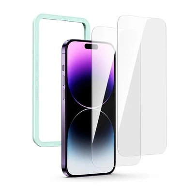 UGREEN 2 miếng dán màn hình HD toàn màn hình, kính cường lực tương thích với iPhone 14 13, quà tặng sinh nhật, gia đình, bạn bè, miếng dán màn hình điện thoại, phụ kiện điện thoại, chống nước, chống sốc, chống rơi, chống rơi, chống trầy xước, chống vân tay
