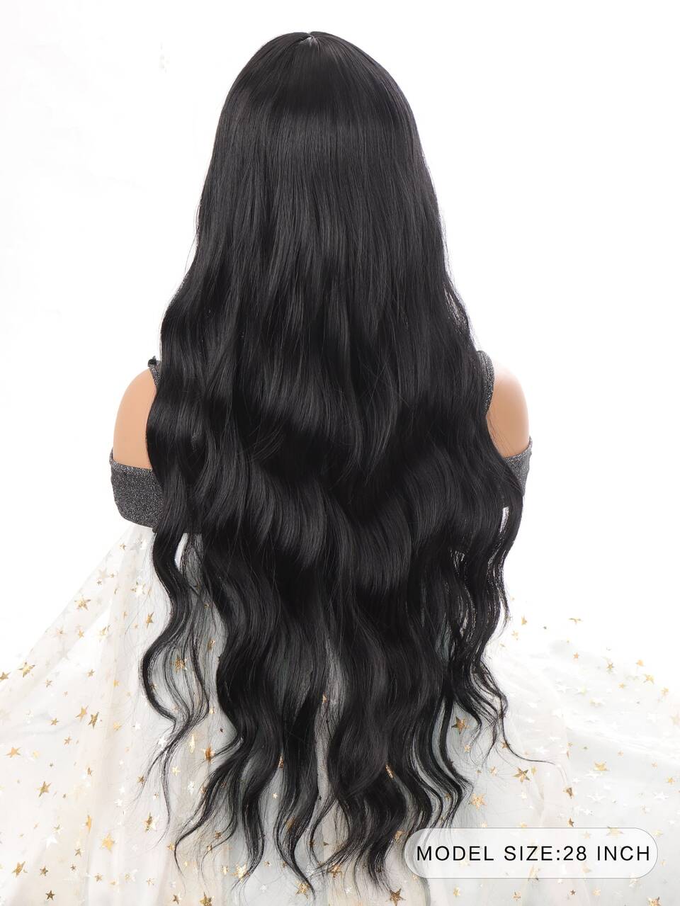 Long Body Wave Synthetic Wig With Bangs