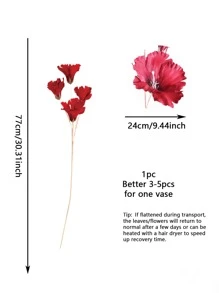 1 rama Flor artificial - Rojo - Ver 4