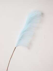 1pc 80cm Blue Artificial Reed, Soft Polyester Artificial Plant For Home Decor - Baby Blue - View 7