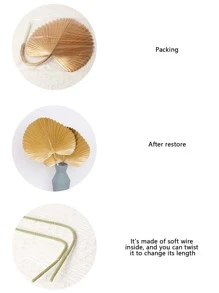 1 Nhân Tạo Lá Vàng Nhựa Lá Giả Trang Trí Nhà Cửa - Vàng - Xem 5