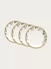 10 件/套一次性餐盘、7 英寸鼠尾草绿叶纸盘、派对纸盘、绿叶新娘送礼会盘子、桉树婴儿送礼会装饰品和鼠尾草绿生日装饰品一次性纸盘 - 彩色 - 查看 1