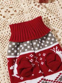 Christmas Elk Print Pet Sweater,For Small & Medium Dogs & Cat - Multicolor - View 5