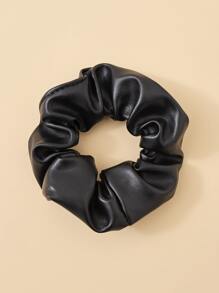 Solid Minimalist Scrunchie Casual - Black - View 2