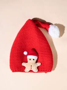 Christmas 1pc Baby Gingerbread Man Decor Hat - Red - View 2
