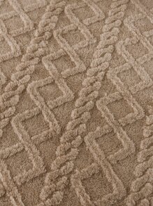 Plain Fleece Blanket - Khaki - View 3