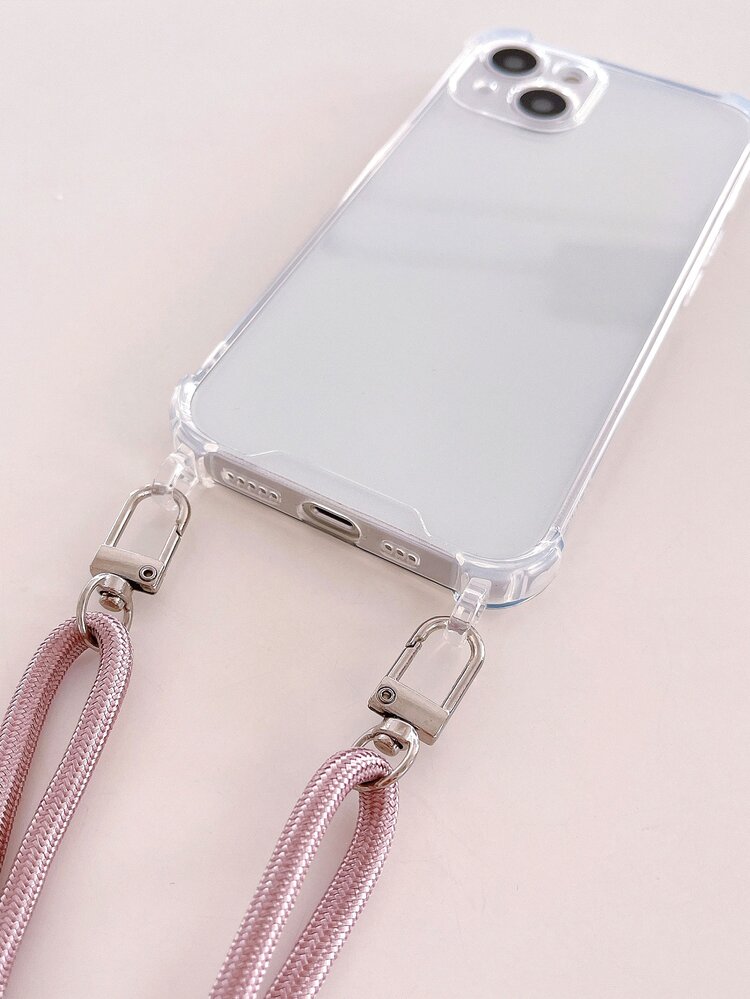 透明肩帶防震手機殼相容 iPhone15/15promax/15pro/15plus/11/12/13/14promax/xs/xr/11pro/11promax/12pro/12promax/13pro/13promax/7plus/14pro/14promax/14plus/13pro/13promax/7plus/14pro/14promax/14plus/ 7plus/8 /8/se2，Tpu軟殼 - 無色 - 查看 4