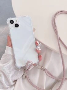 透明肩帶防震手機殼相容 iPhone15/15promax/15pro/15plus/11/12/13/14promax/xs/xr/11pro/11promax/12pro/12promax/13pro/13promax/7plus/14pro/14promax/14plus/13pro/13promax/7plus/14pro/14promax/14plus/ 7plus/8 /8/se2，Tpu軟殼 - 無色 - 查看 6