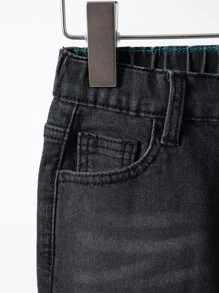 Toddler Boys Cat Whisker Washed Jeans - Black - View 4