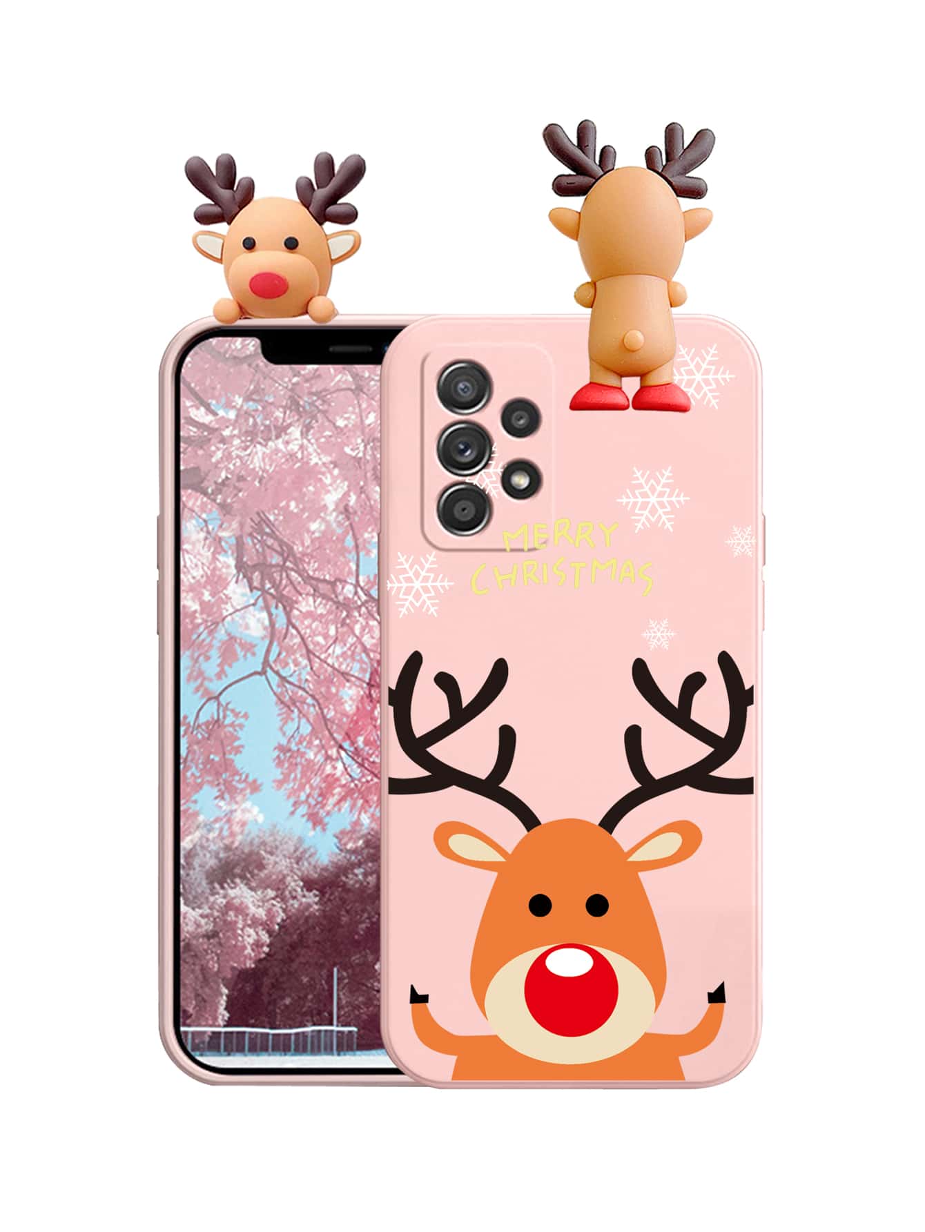3d Funda para móvil con dibujos animados alce - Multicolor - Ver 1