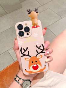 3d Funda para móvil con dibujos animados alce - Multicolor - Ver 2