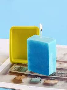 1入組矩形蠟燭設計DIY矽膠現代矽膠模具適用於DIY - 黃色 - 查看 4