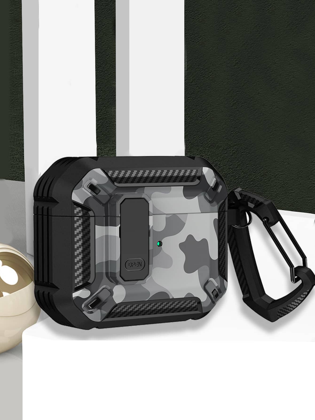 Funda compatible con Airpods con estampado de camuflaje - Multicolor - Ver 1
