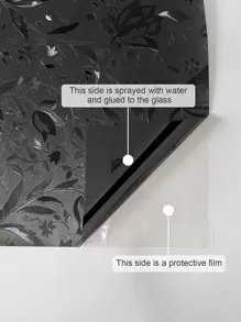 100%遮光隐私窗膜，郁金香静电吸附玻璃贴膜，无需胶水，隔热防紫外线，适合白天睡眠，17.7*197英寸窗帘，适用于客厅、圣诞派对、LPS圣诞背景幕布 - 彩色 - 查看 8