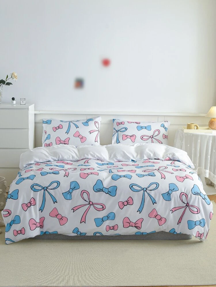 Set colcha sin relleno con patrón de lazo - Multicolor - Añade 3