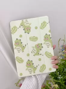 恐龍圖案保護套適用於iPad - 綠色 - 查看 1