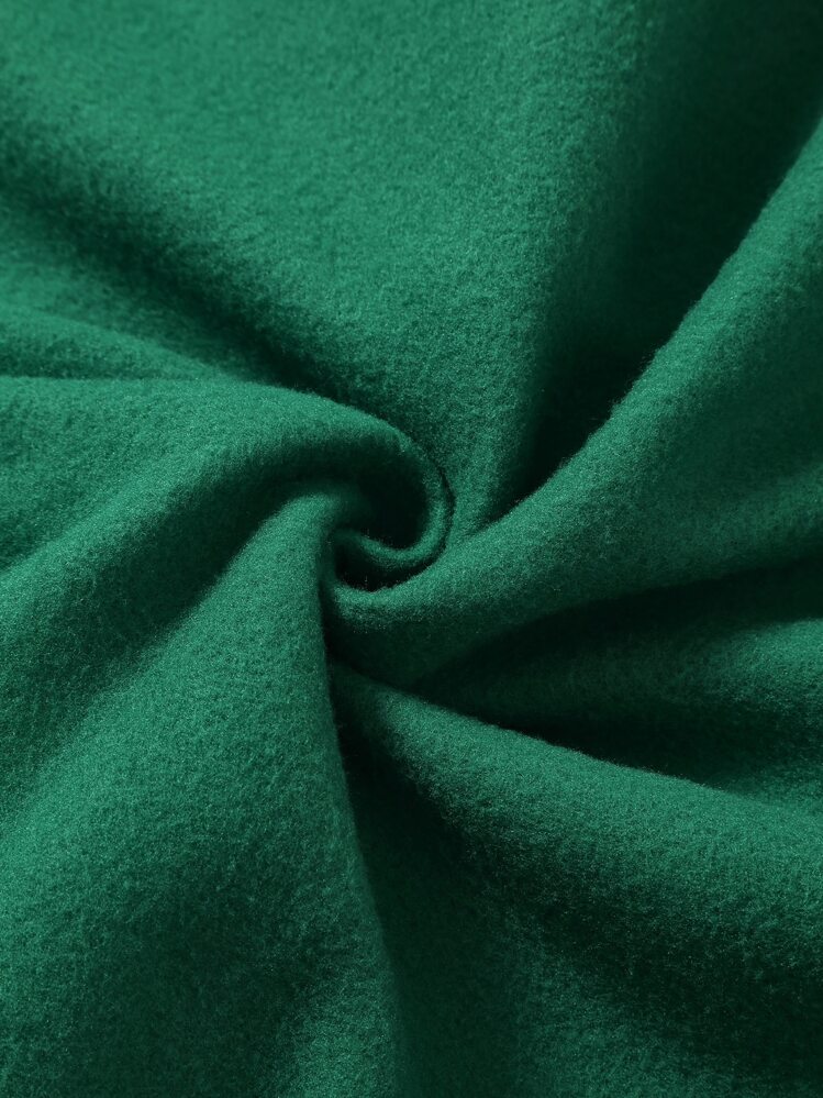 INAWLY Capucha con estampado de letra con bolsillo de canguro con cordón con forro térmico - Verde - Añade 5