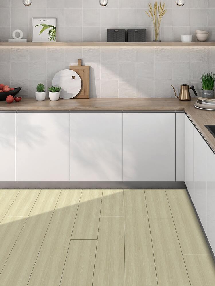 1卷木紋防水自黏式地板貼紙 - 米色 - 查看 3