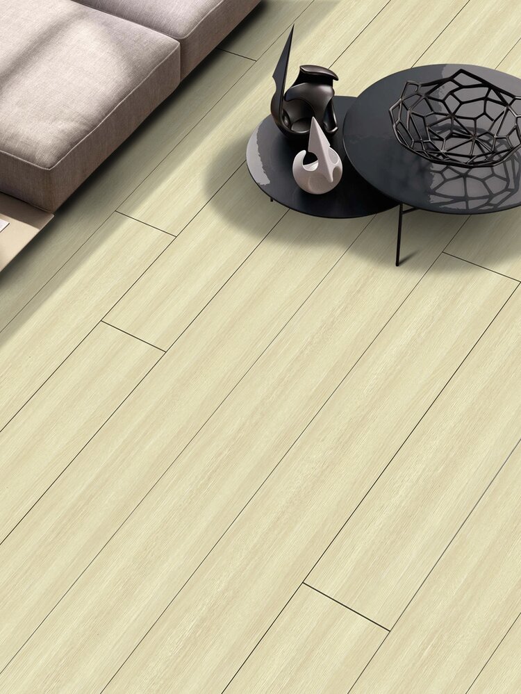 1卷木紋防水自黏式地板貼紙 - 米色 - 查看 2