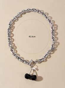 Andkiss Cherry Charm OT Buckle Necklace