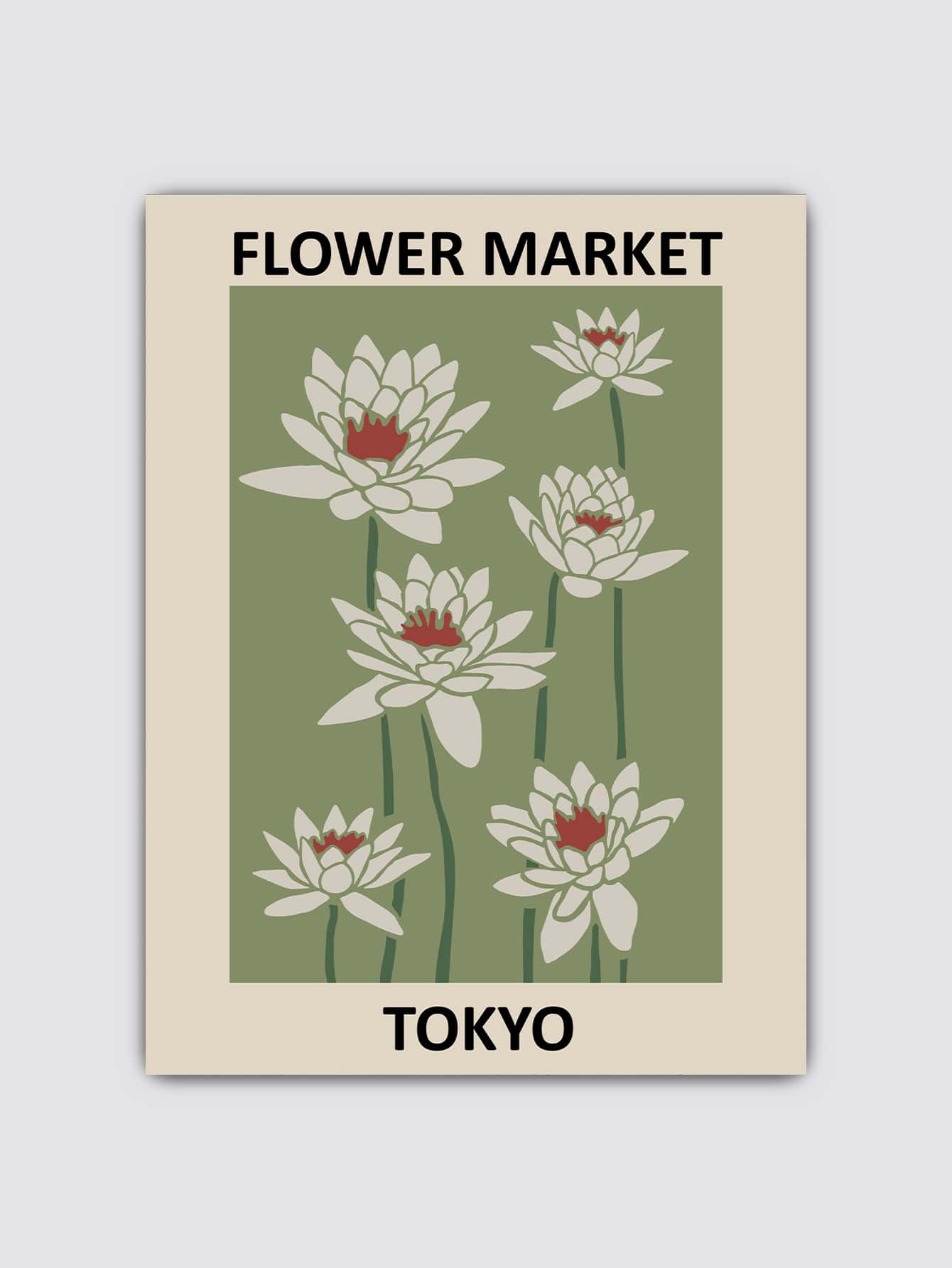 蓮花紋裱框畫 - 彩色 - 查看 4