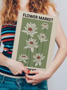 Lotus Pattern Framed Painting - Multicolor - View 7