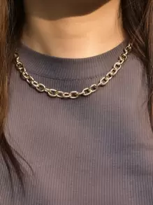 Chuỗi vòng cổ tối giản - Vàng - Xem 1