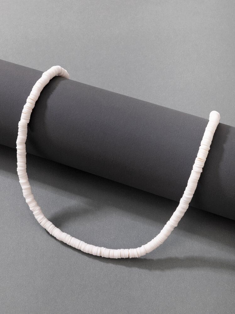 imoli Minimalist Beaded Choker - White - View 3