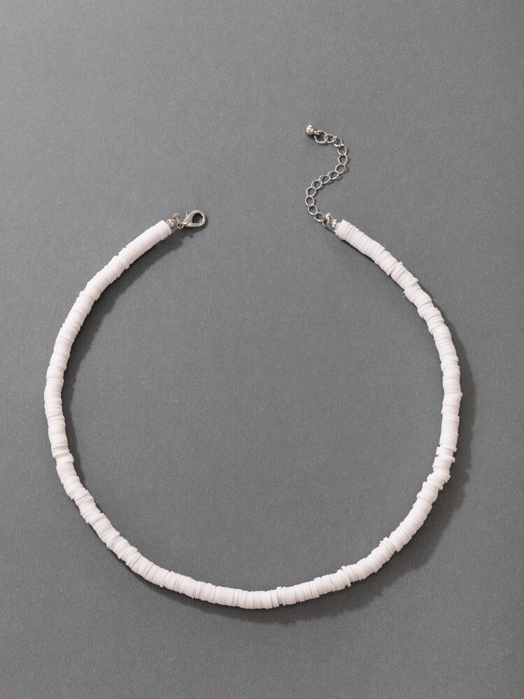 imoli Minimalist Beaded Choker - White - View 4