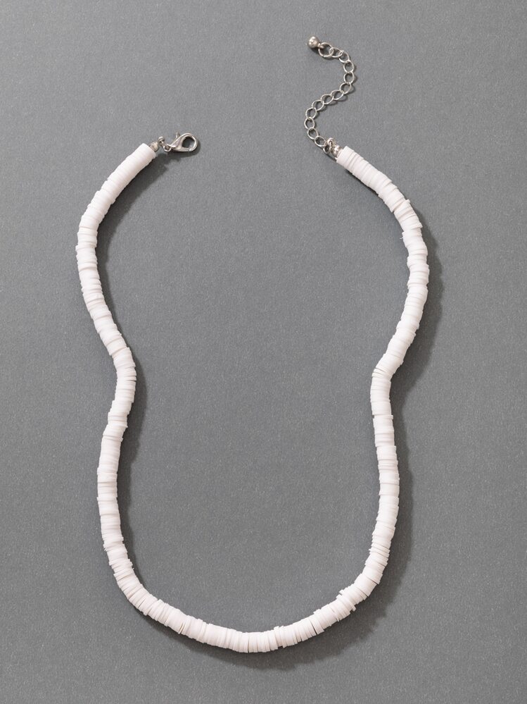 imoli Minimalist Beaded Choker - White - View 5