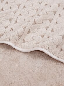 1 khăn mặt jacquard hoặc khăn tắm, khăn tắm đơn giản - Màu Khaki - Xem 5